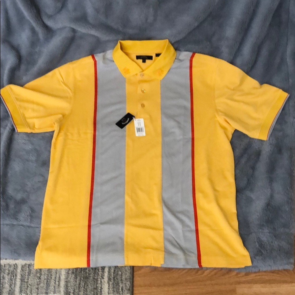 Monterey Mustard Striped Polo